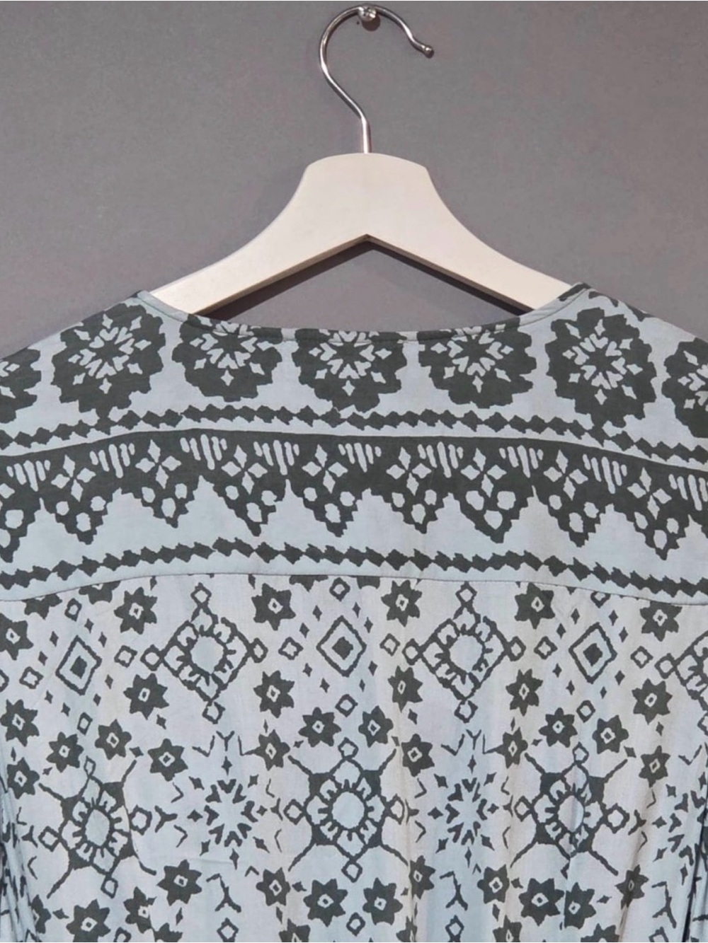 Anthropologie OMIKA Geometric Print Wrap Kaftan Maxi Dress Size M - Picture 9 of 11